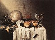 Still-Life with a Bearded Man Crock and a Nautilus Shell Cup, BOELEMA DE STOMME, Maerten